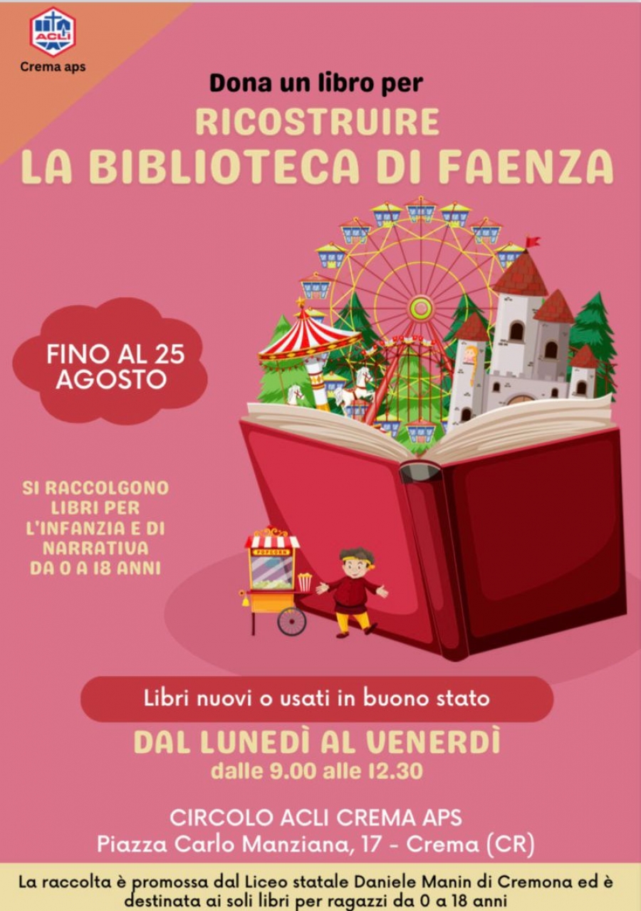 Dona un libro per la biblioteca di Faenza
