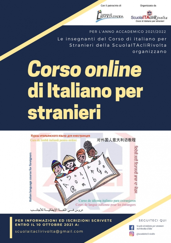 Corso di italiano per stranieri on-line 2021/2022