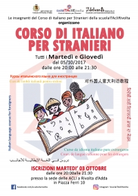 Corso di italiano per stranieri a Rivolta d'Adda