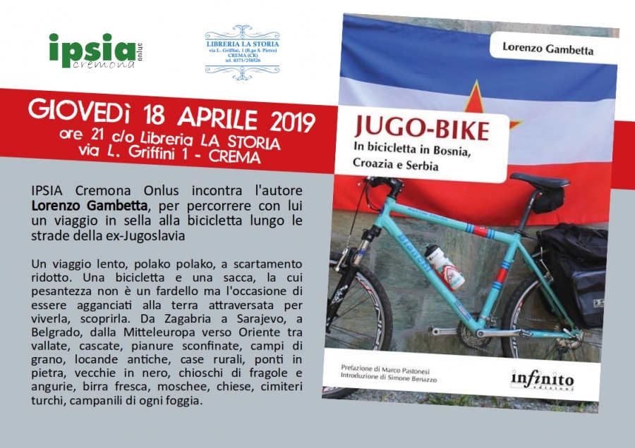 Jugo-bike, presentazione del libro a Crema