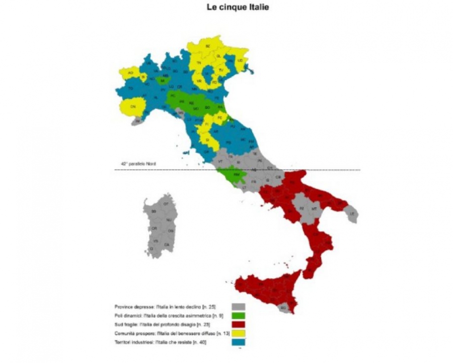 Report: &quot;Le cinque Italie della crisi&quot;